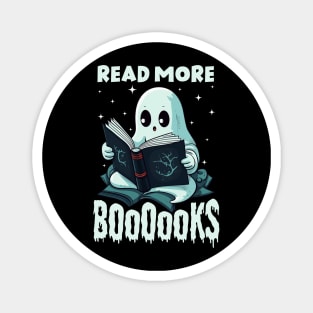 Cute Booooks Ghost Read More Books Funny Teacher Halloween Magnet